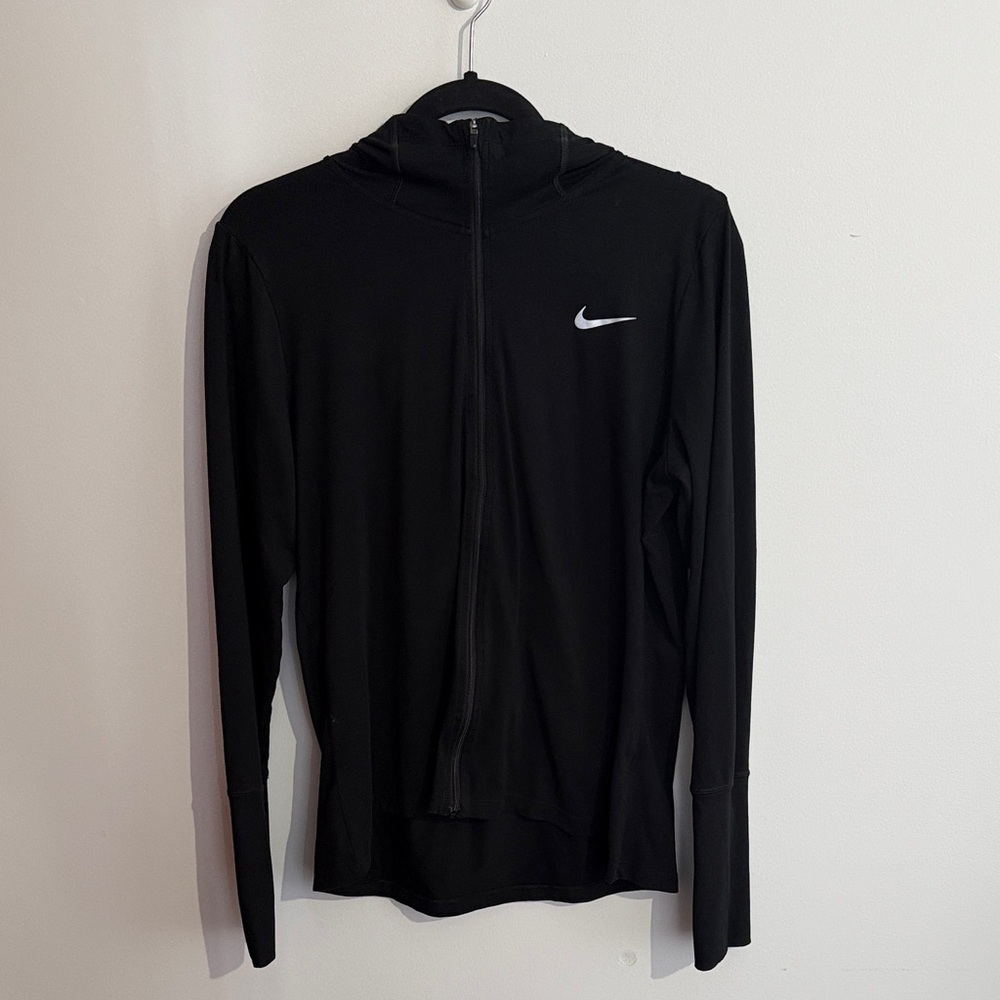 Nike Black Zip-Up Jacket with Logo
